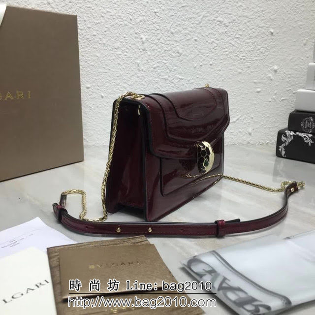 BVLGARI寶格麗 漆皮系列 時尚百搭 單層單鏈 單肩斜挎包 39174 FYD1381